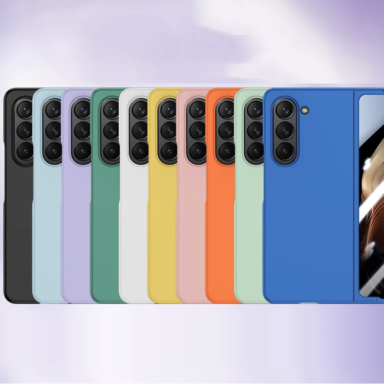 Para Samsung Galaxy Z Fold5 PC integrada Skin Feel Funda para teléfono a prueba de golpes (Negro)
