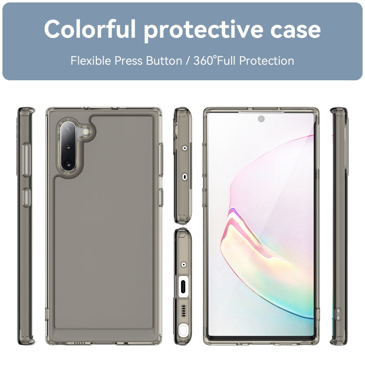 Para Samsung Galaxy Note10 Candy Series TPU Phone Case (Gris transparente)