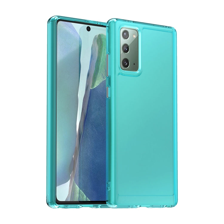Para Samsung Galaxy Note20 Candy Series TPU Phone Case (Azul transparente)