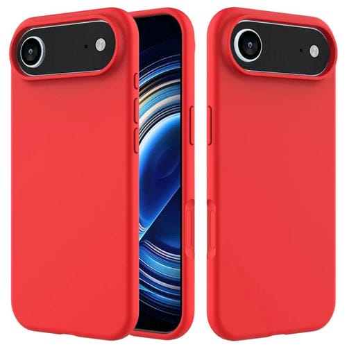 Funda de silicona de color sólido para iPhone 17 Air (roja)