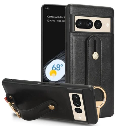Funda para Google Pixel 7 Pro con Wristband y Back Leather (Negro)