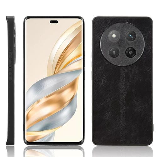 Funda para Teléfono Honor X60 Pro/X9C/Magic7 Lite Estampado de Vaca con Costura (Negra)