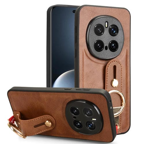 Funda de Cuero con Correa para Hombro Honor Magic7 Pro (Marrón)