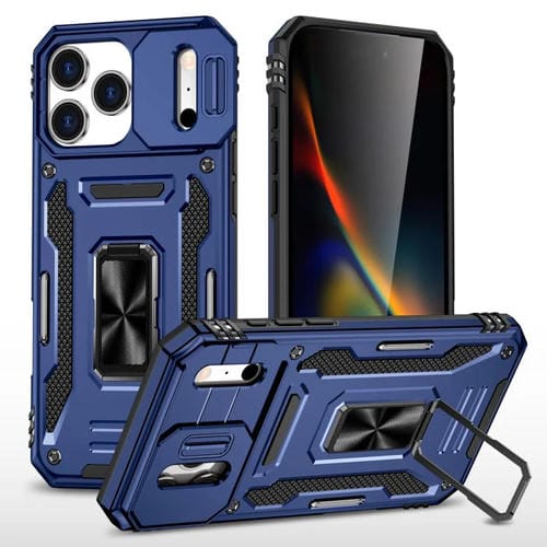 Funda protectora de PC + TPU para cámara de iPhone 17 Pro (azul marino)