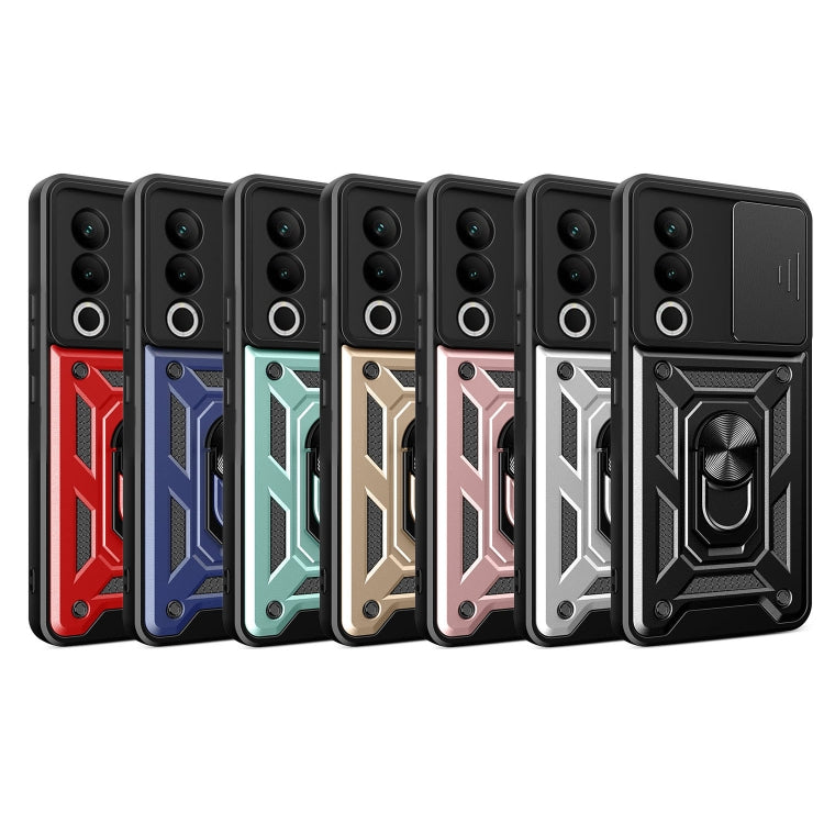 Funda híbrida TPU PC OnePlus Nord CE4 5G con cubierta deslizante cámara (Negra)