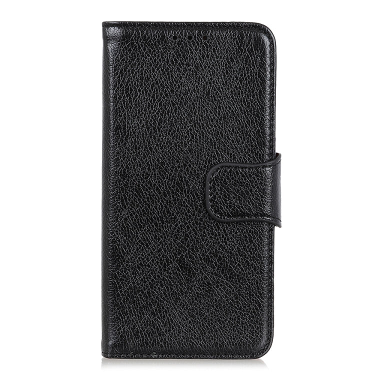 Funda de Cuero para Huawei Mate 60 Pro con Tapa y Textura de Napa (Negro)