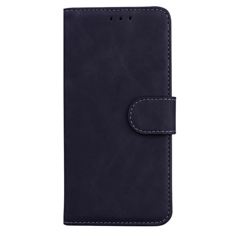 Funda de cuero con tapa abatible para Infinix Hot 50 Pro+ 4G, color puro y tacto suave (negro)