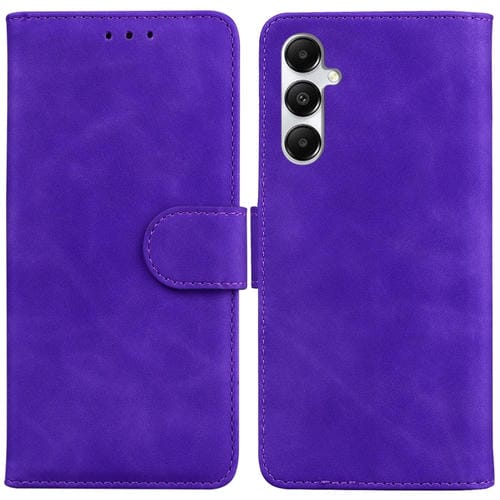 Funda de Cuero para Samsung Galaxy A05S Skin Feel Pure Color con Tapa (Púrpura)