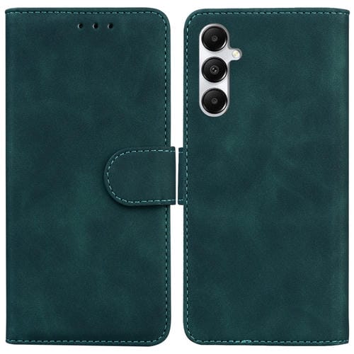 Funda de Cuero para Samsung Galaxy A05S Skin Feel Pure Color con Tapa (Verde)