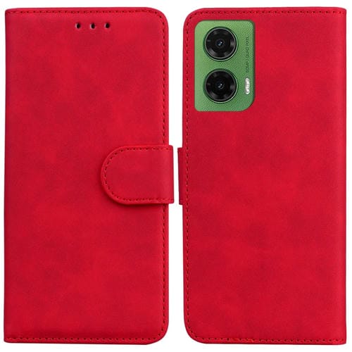 Funda de Cuero con Tapa para Motorola Moto G35 (Rojo) Tacto Agradable