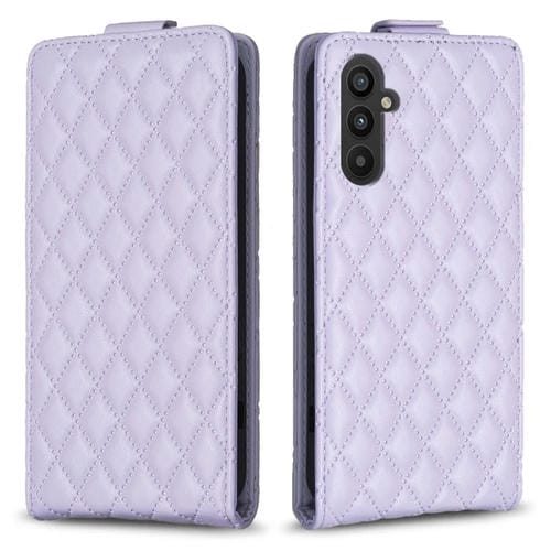 Funda para Samsung Galaxy A24 4G Diamond Lattice Cuero con Tapa Vertical (PĂșrpura)