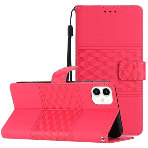 Funda de Cuero Samsung Galaxy A05 Sensación de Piel Relieve Diamante (Rojo)