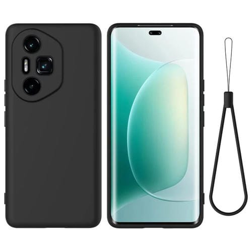 Funda de Silicona LĂquida a Prueba de Golpes para Honor 300 Ultra / 300 Pro (Negro)