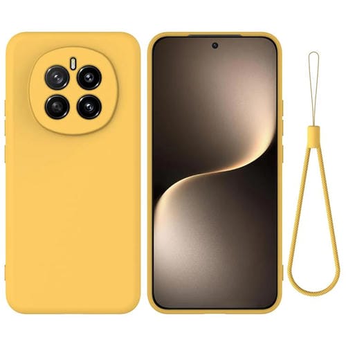 Funda Silicona Líquida a Prueba de Golpes para Honor Magic7 Pure Color (Amarillo)