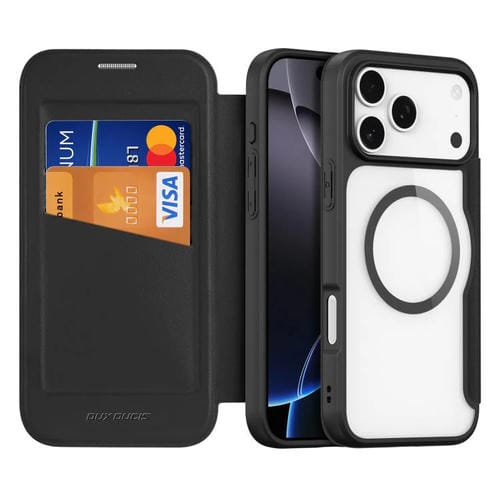 Funda de cuero DUX DUCIS Skin X Pro Series para iPhone 17 Pro, con Magsafe PC + TPU (negro)