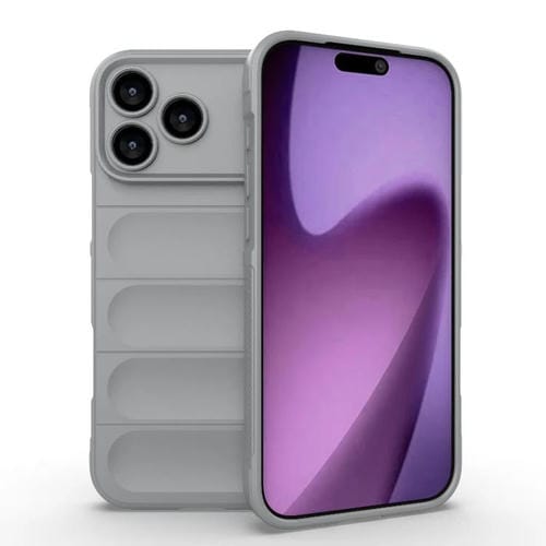 Funda de TPU + franela Magic Shield para iPhone 17 Pro Max (gris)