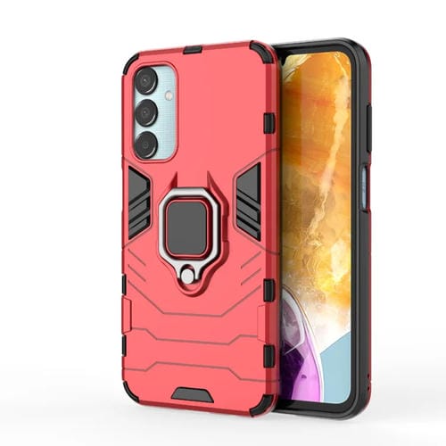 Funda Protectora Samsung Galaxy M15 5G PC + TPU a Prueba de Golpes con Soporte de Anillo Magnético (Rojo)