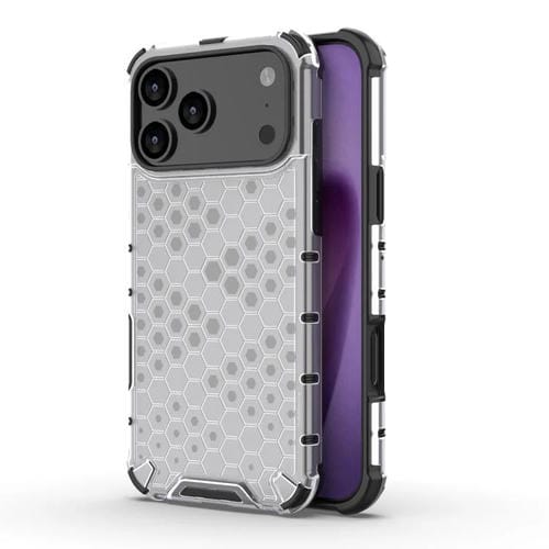 Funda antigolpes Honeycomb para iPhone 17 Pro Max (blanca)