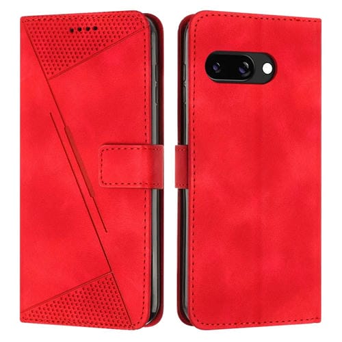 Funda de Cuero Triangular para Google Pixel 9A Dream con Cordón Largo (Rojo)