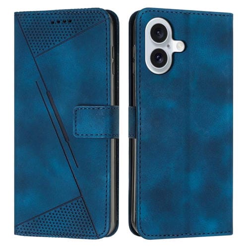 Funda de cuero Dream Triangle con cordón para iPhone 17 (azul)