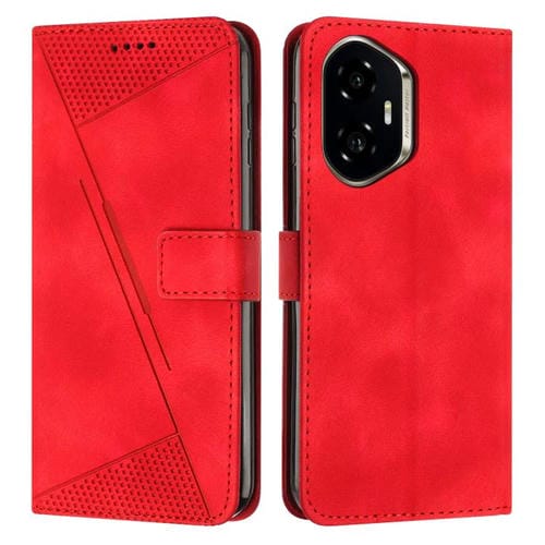 Funda de Cuero Triangular con Cordón para Teléfono For Honor 300 Dream (Rojo)