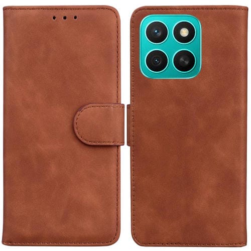 Funda de Cuero con Tapa para Honor X8C 4G (Marrón) Tacto Suave
