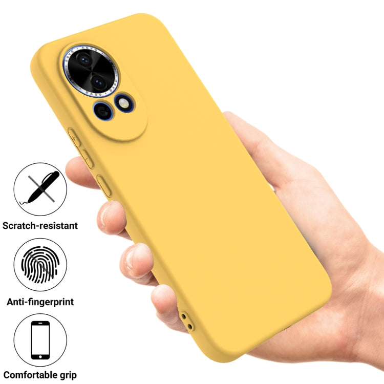 Funda Protectora Silicona Líquida Huawei Nova 13 Cobertura Total a Prueba de Caídas (Amarillo)
