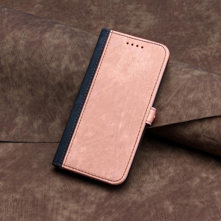 Funda de Cuero con Correa de Mano y Hebilla Lateral Doble para Huawei Enjoy 50/Nova Y70 (Rosa)