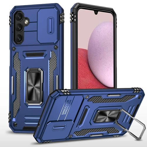 Funda para Teléfono Samsung Galaxy A05S Armor PC + TPU Camera Shield (Azul Marino)