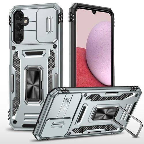 Funda para Teléfono Samsung Galaxy A15 Armor PC + TPU Camera Shield (Gris)