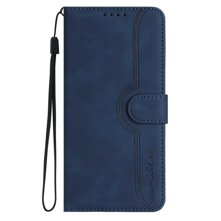 Funda de Cuero con Diseño de Corazón para Huawei Nova 12 Pro y Nova 12 Ultra (Azul Real)