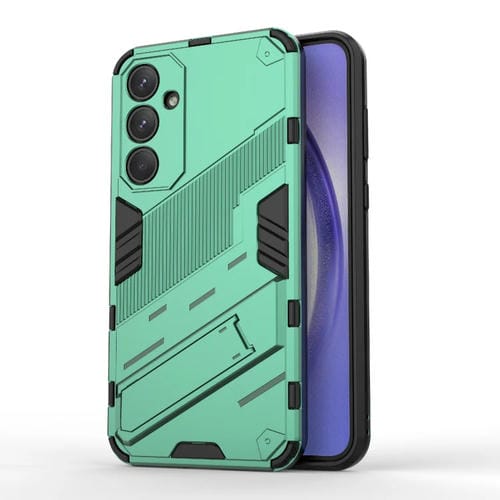 Funda para Samsung Galaxy A35 5G Punk Armor 2 en 1 PC + TPU a prueba de golpes con soporte invisible (Verde)