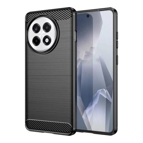 Funda de TPU para OnePlus Ace 5 5G con Textura Cepillada de Fibra de Carbono (Negra)
