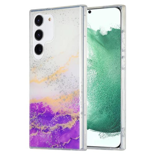 Estuche para Teléfono Samsung Galaxy S22 + 5G Imd Mårmol Doble Cara (Blanco Morado)