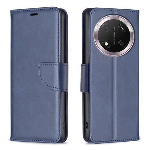 Funda de Cuero con Tapa y Textura de Piel de Cordero para Honor X9C 5G (Azul)