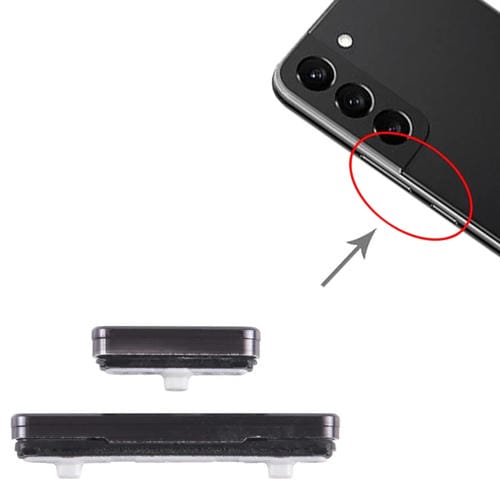 Boutons d'alimentation et de volume Samsung Galaxy S22 5G SM-S901 (10 pièces), Noir)
