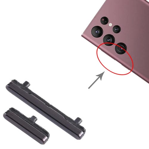 Pulsante di accensione e volume Samsung Galaxy S22 Ultra 5G SM-S908 (Nero) - (10 pezzi)