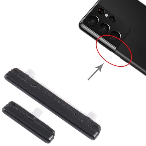 Botões de Energia e Volume Samsung Galaxy S21 Ultra 5G SM-G998 (10 Peças) (Preto)