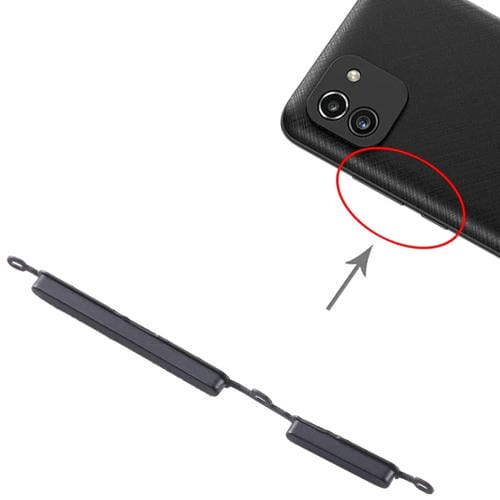 Botões de Energia e Volume Samsung Galaxy A02s SM-A025 (10 Peças) (Preto)