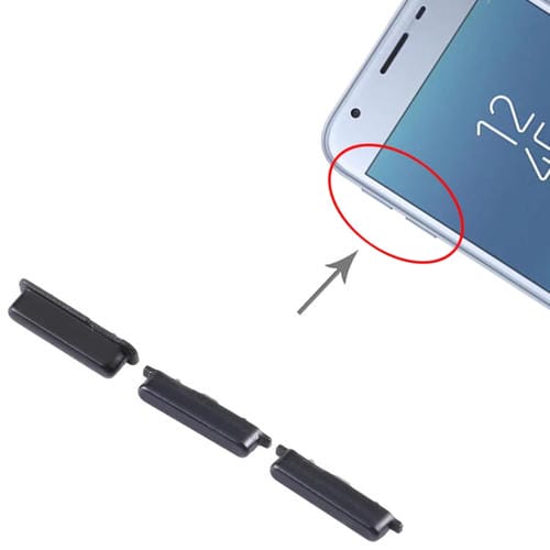 Botões de Energia e Volume Samsung Galaxy J3 SM-J330 (Preto) - Pacote de (10 Peças)