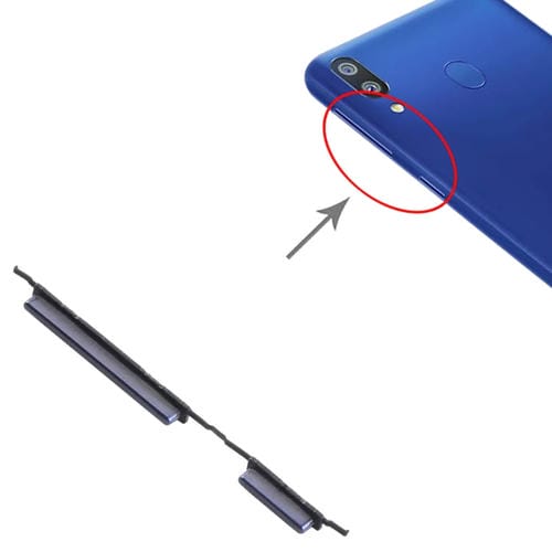 Boutons d'alimentation et de volume Samsung Galaxy A10 SM-A105 (10 pièces) (Noir)