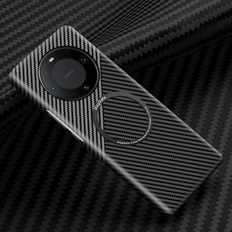Funda Magnética Huawei Mate 60 Pro a Prueba de Golpes Fibra de Carbono (Negro Gris)
