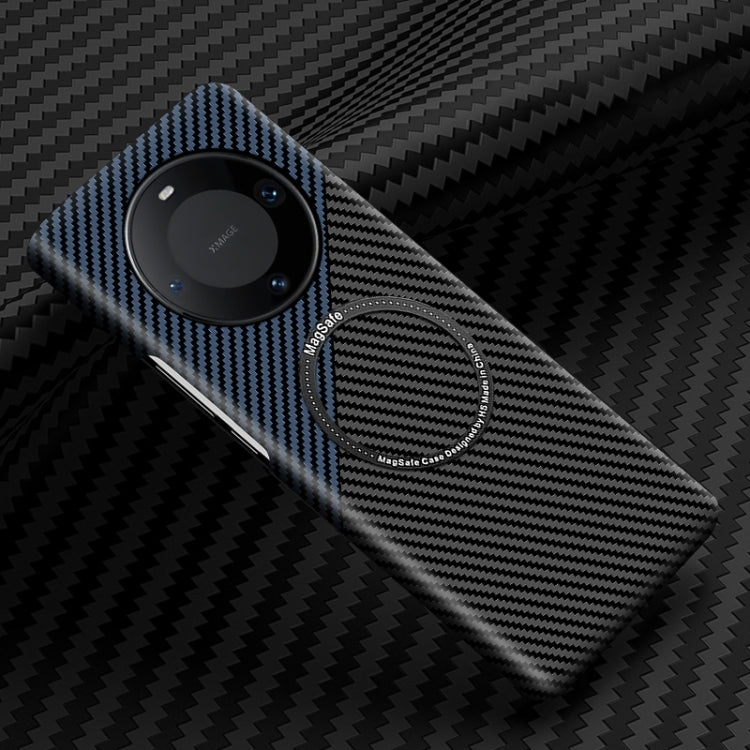 Funda Magnética Huawei Mate 60 Pro a Prueba de Golpes Fibra de Carbono (Negro Azul)