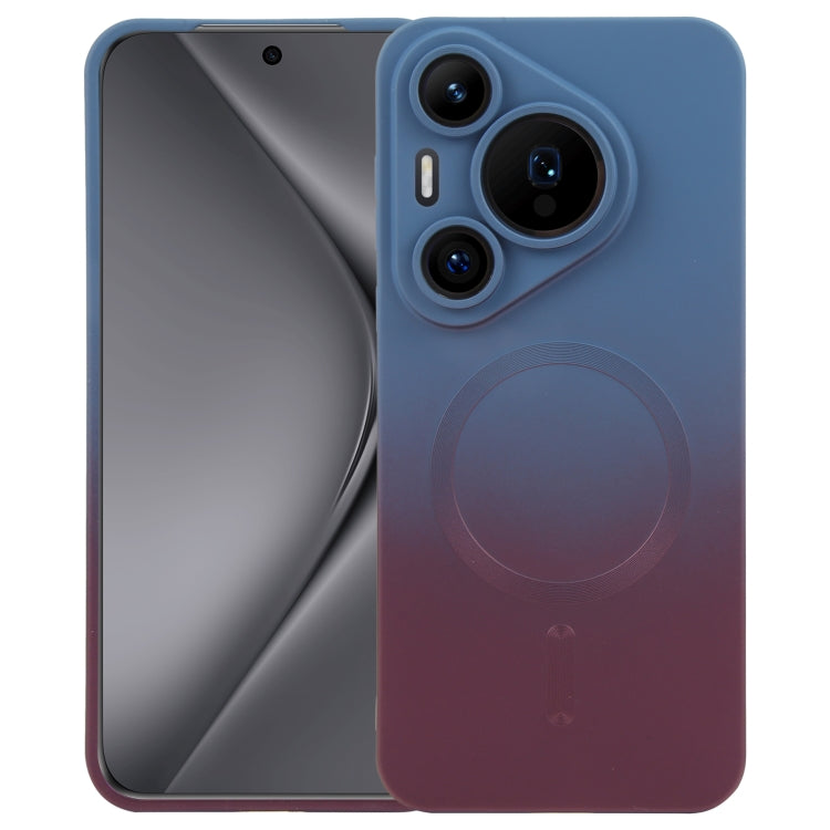 Funda para TelĂ©fono Huawei Pura 70 Silicona LĂquida Degradado y Magsafe (Azul y Morado)