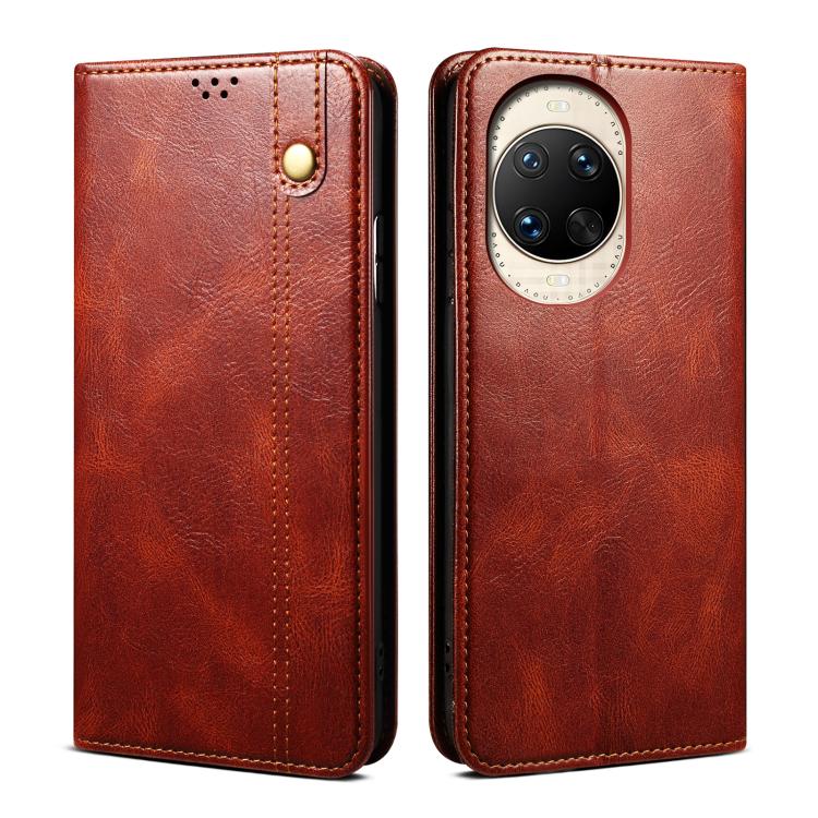 Funda de cuero con textura Crazy Horse para Huawei Nova 14 Pro (marrón)