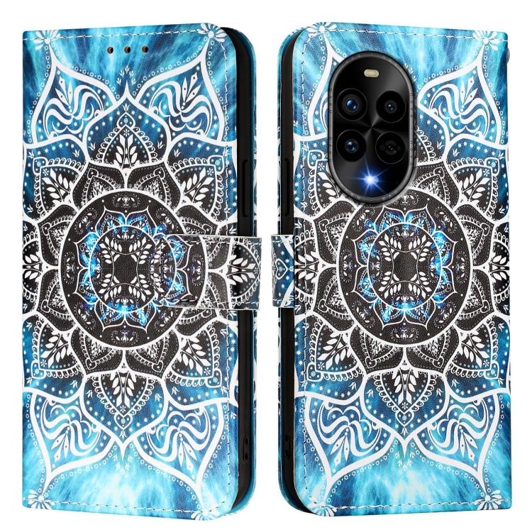 Funda de Teléfono Cuero Huawei Nova 13 Pro con Tejido Liso y Patrón Mandala (Submarino)
