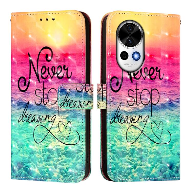 Funda de Cuero con Tapa Horizontal y Pintura 3D para Huawei Nova 13/Nova 12 (Chasing Dreams)