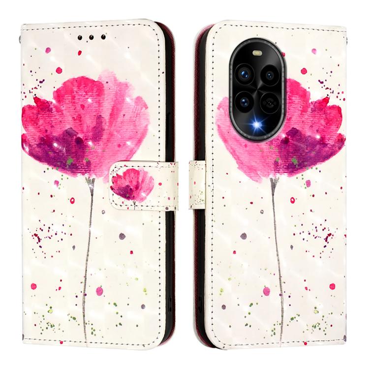 Funda de Cuero con Tapa Horizontal y Pintura 3D para Huawei Nova 13 Pro (Flor)