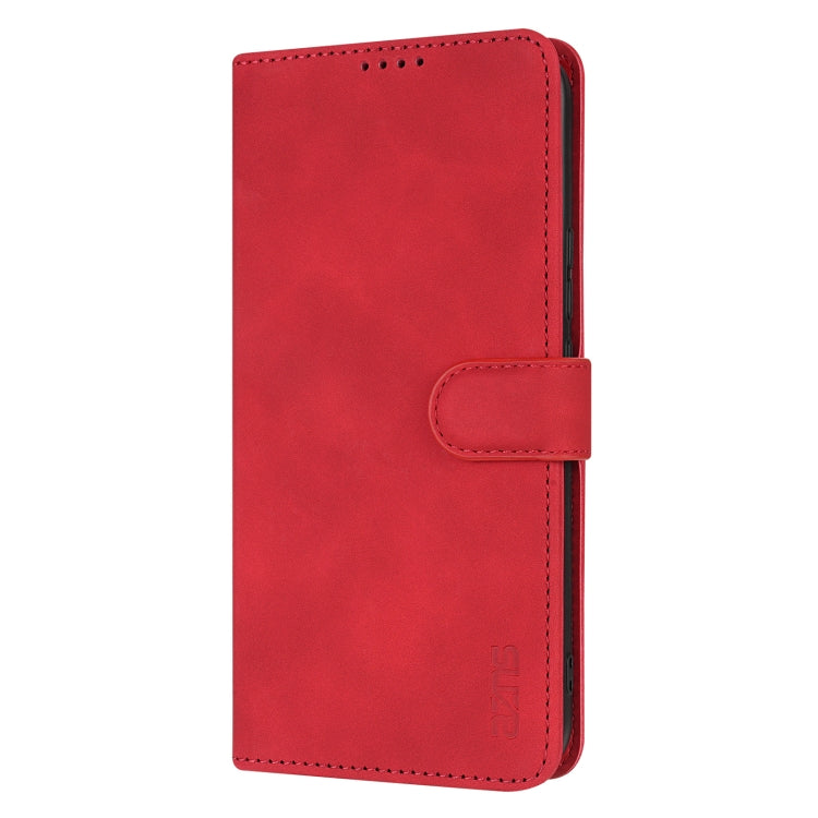 Funda Piel Sintética con Tapa y Textura de Piel de Becerro para Huawei Mate 70 Azns (Rojo)