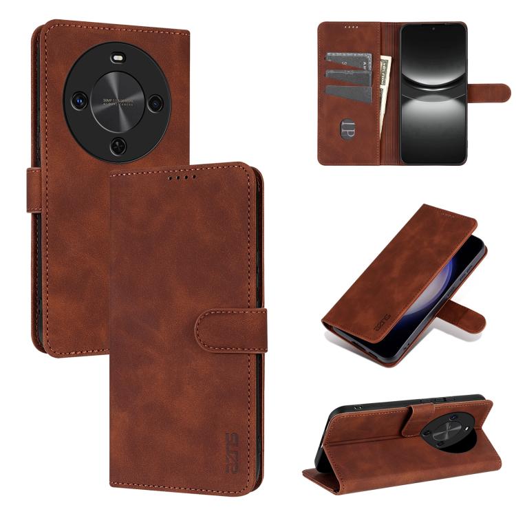 Funda Piel Sintética con Tapa para Huawei Enjoy 70X Maimang 30 Azns (Marrón)